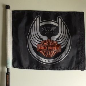 Harley-Davidson 105th Anniversary Flag, 14” x 11”, Clip on Pole